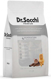 Dr.Sacchi Düşük Tahıllı Somon ve Ton Kısırlaştırılmış 1.5 kg Kedi Maması kullananlar yorumlar
